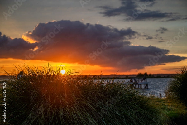 Obraz Sunset Sea Grass