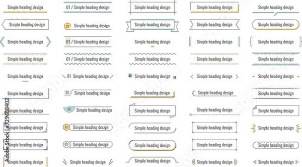 Fototapeta シンプルな見出しフレーム