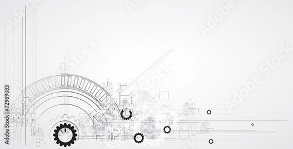 Obraz abstract structure circuit computer cube technology business bac