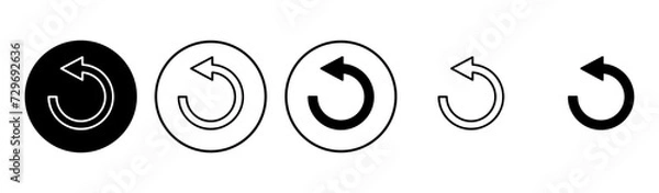 Fototapeta Refresh icon set. Reload icon vector. Update icon.