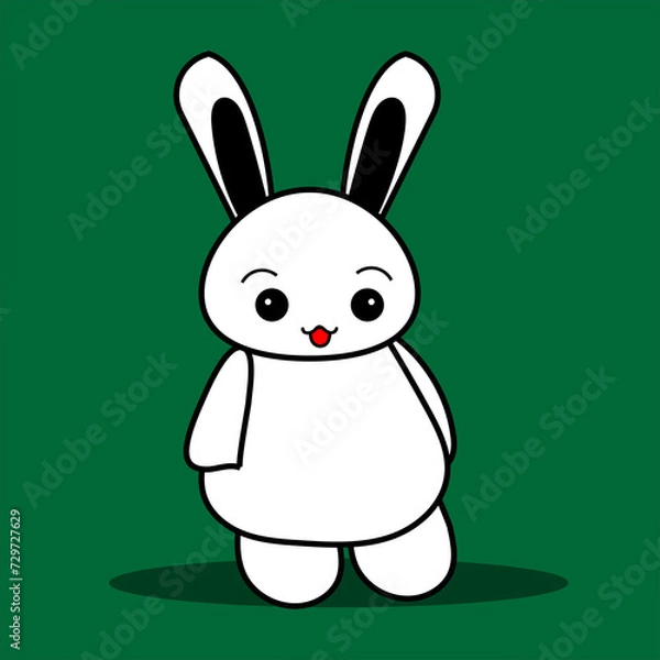 Obraz Cute cartoon characters with various expressions. Kawaii cartoon characters. Editable character color 