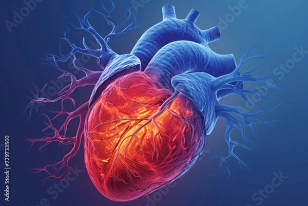 Fototapeta Valvular Heart Disease: Disorders affecting the heart valves, which control blood flow within the heart
