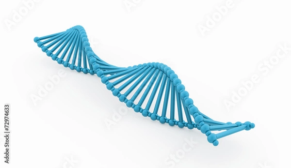 Obraz Blue DNA concept isolated on white