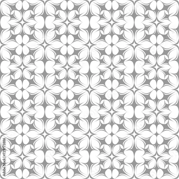 Fototapeta Geometric Flowers Vector Seamless Pattern