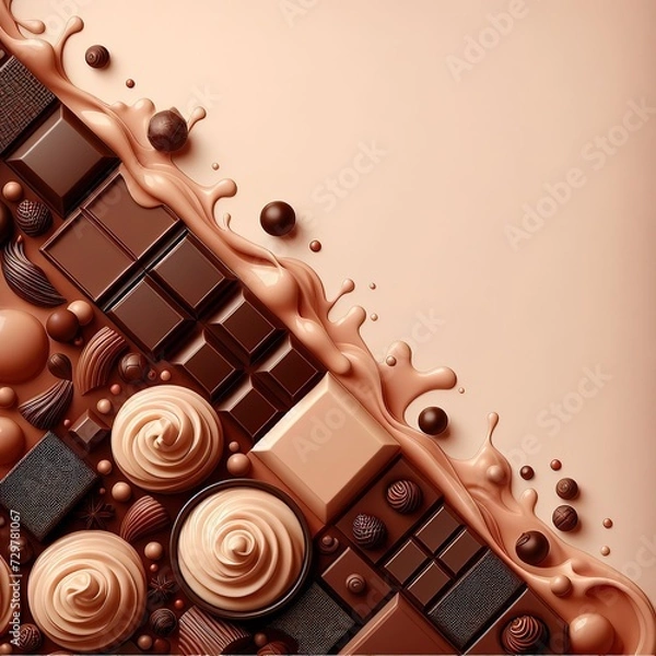 Fototapeta 초콜렛 배경