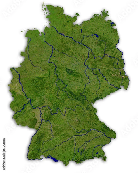 Obraz Deutschland 3D Satelit