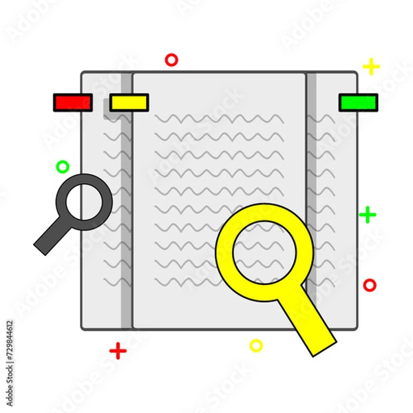 Fototapeta vector design of a digital image looking for a document
