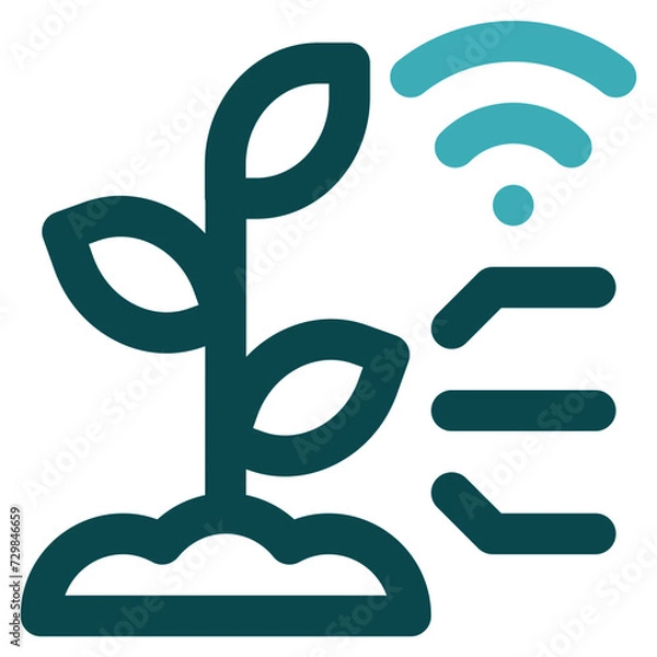 Fototapeta smart farm icon for illustration