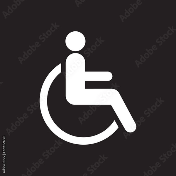 Fototapeta vector disabled icon