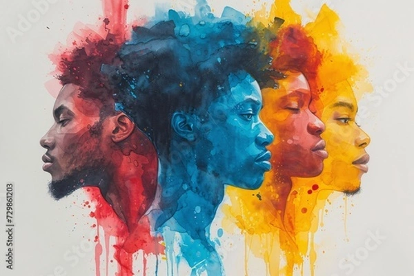 Fototapeta Colorful Hair A Celebration of Diversity in the Beauty World Generative AI