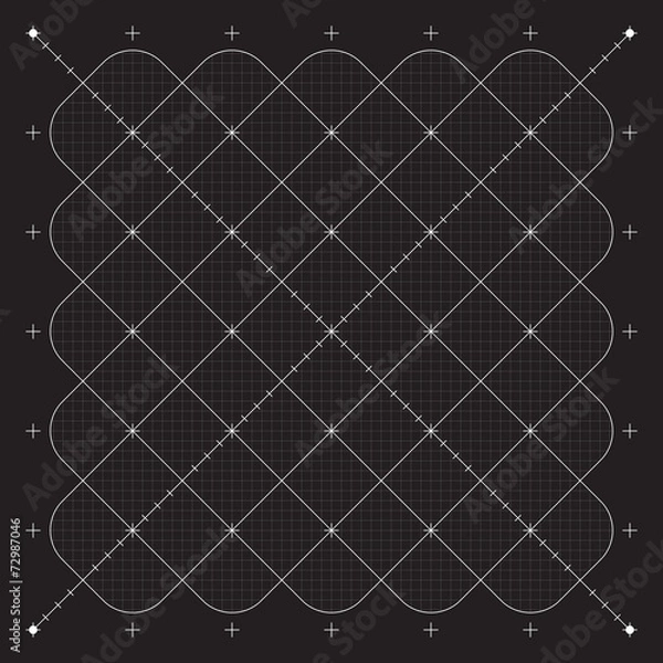 Obraz Grid for modern virtual technology user interface HUD