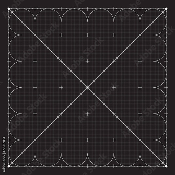 Obraz Grid for modern virtual technology user interface HUD