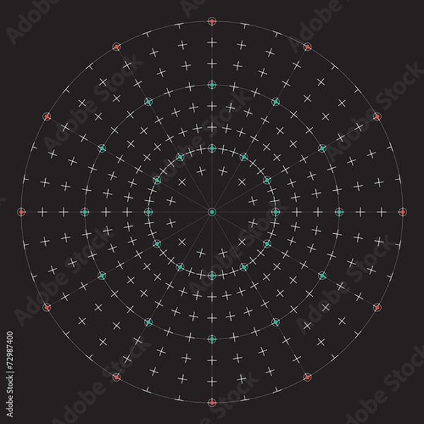 Obraz Grid for modern virtual technology user interface HUD