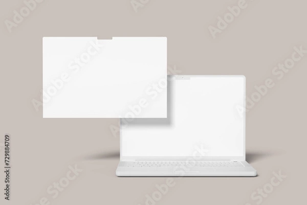 Obraz Clay Laptop Screen Blank Mockup