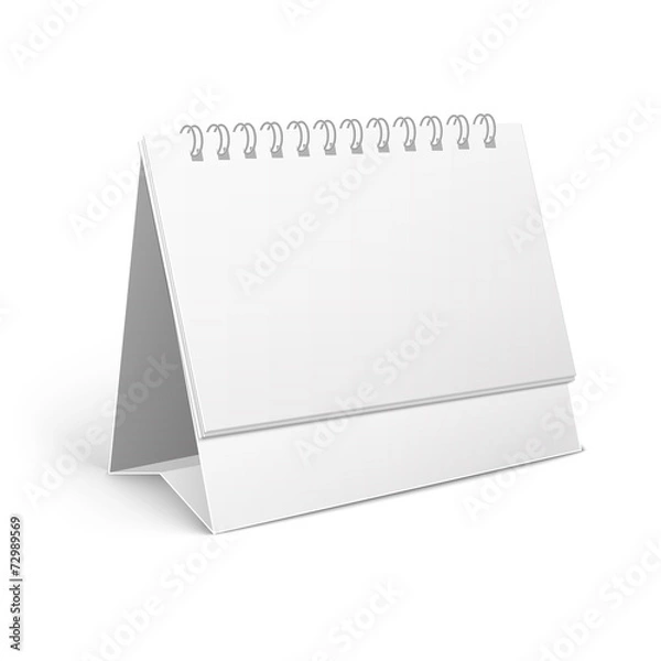 Obraz Blank paper desk spiral calendar