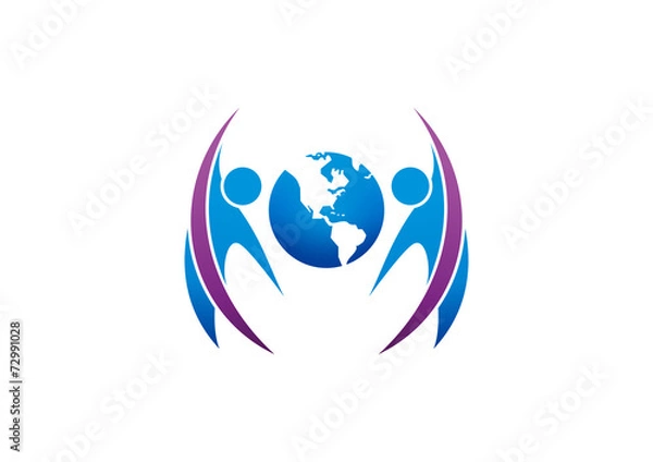 Obraz Logo i love Earth # Vector