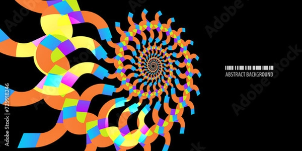 Obraz Geometric colorful abstract background vector template