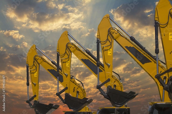 Obraz excavator at work