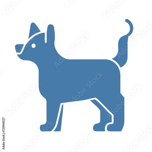 Fototapeta Dog and cat line icon. Pet, family, wool, breed, paws, tail, barking, purring, guard, watchdog, guide, courtship, care, training. Vector icon in line, black and colorful style on white background