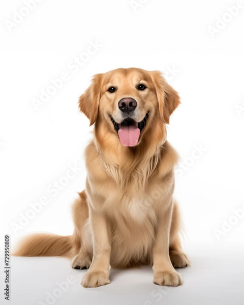 Obraz golden retriever dog smiling adorable sitting