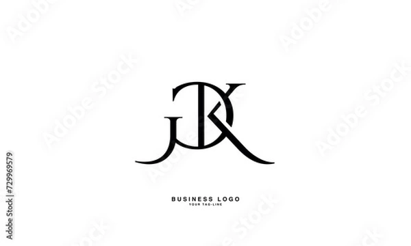 Obraz GK, KG,G , K, Abstract Letters Logo Monogram