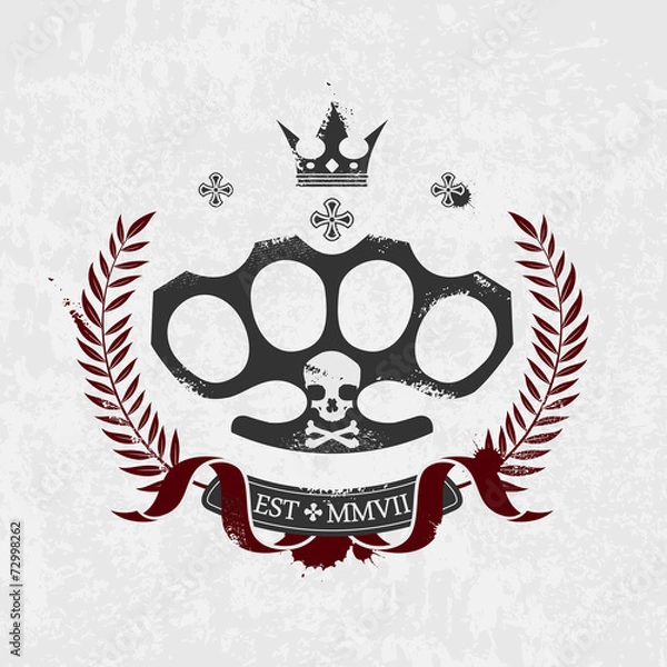 Obraz Brass Knuckle emblem