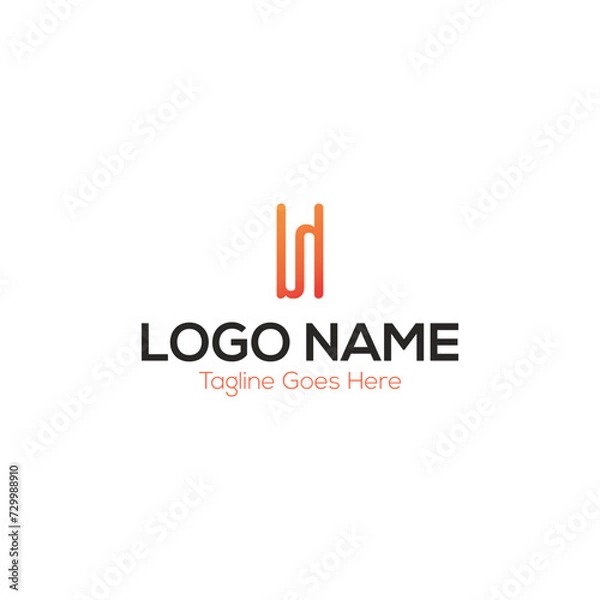 Fototapeta BD Letter Logo Design