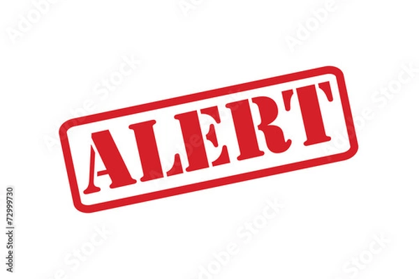 Fototapeta ALERT Rubber Stamp vector over a white background.