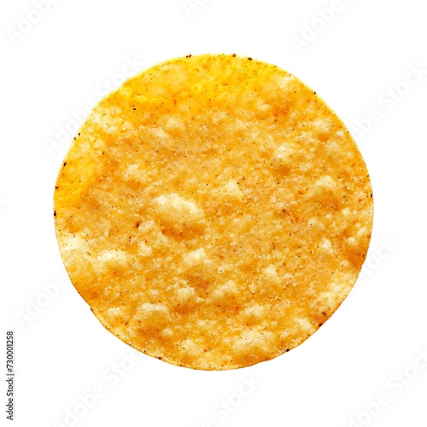 Obraz Close-Up View of a Single Round Potato chip
