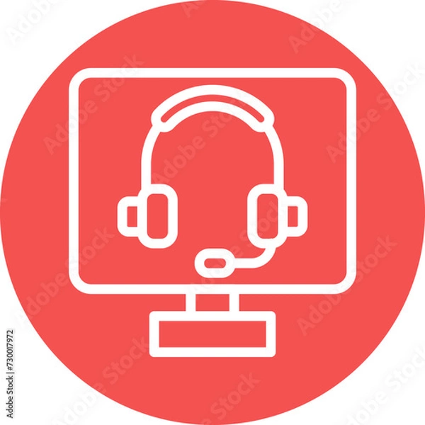 Fototapeta Online Support Icon Style
