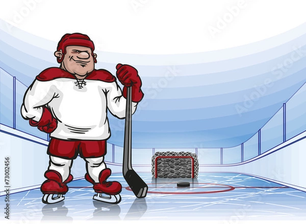 Obraz хоккеист на льду