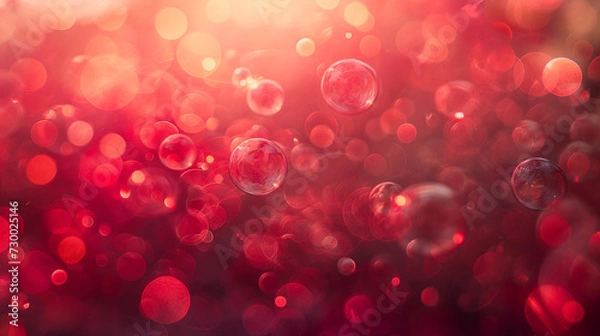 Obraz Red bubble with bokeh background