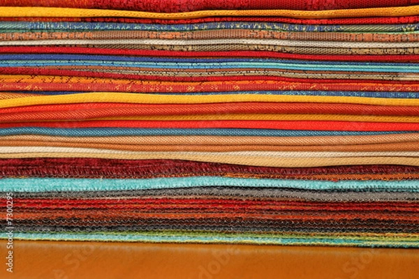 Obraz colored samples of fabric to serve as background