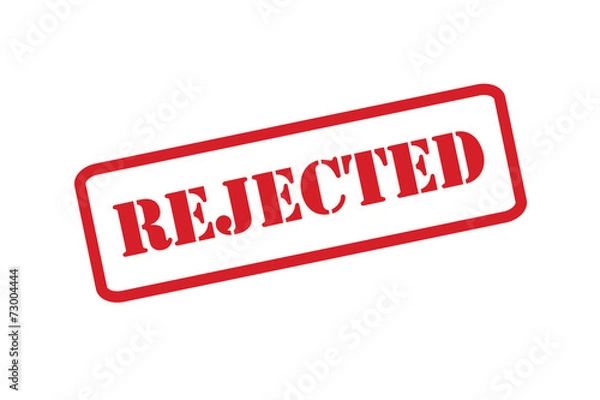 Fototapeta A Reject stamp vector over a white background.