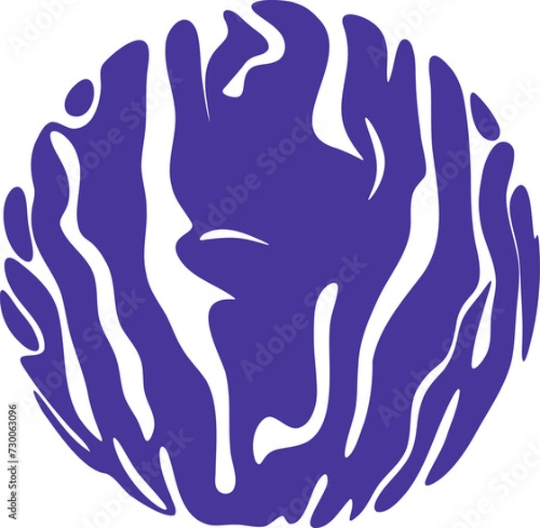 Fototapeta Fluid pattern illustration. Liquify abstract hand drawing design element