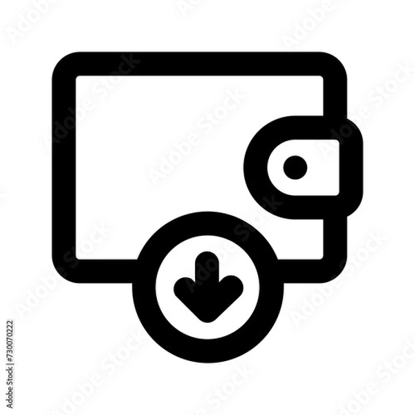 Fototapeta withdraw line icon