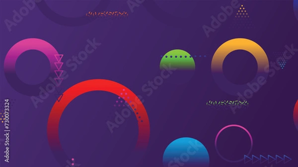 Fototapeta Abstract minimal gradient geometric circle background