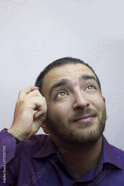 Obraz Businessman scratching head