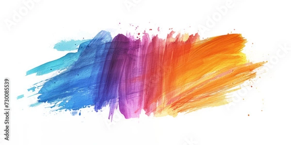 Obraz brush strokes in an abstract watercolor style for the strike-through, providing a soft and fluid appearance.