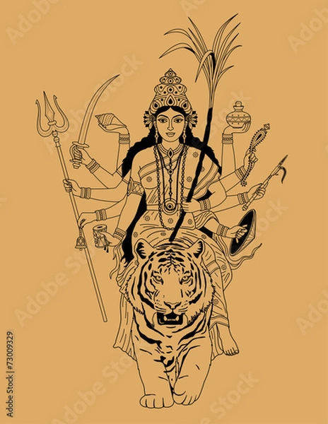 Fototapeta Indian Goddess Durga