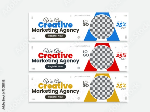 Fototapeta Abstract Web Banner Design Vector Template 