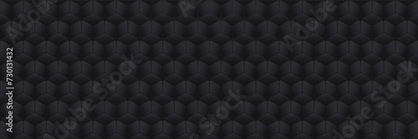 Fototapeta Black hexagon design, Hexagon 3D pattern background. Abstract geometric texture collection design. Vector illustration, 3D hexagon Shapes Background