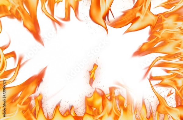 Fototapeta Fire flame, transparent