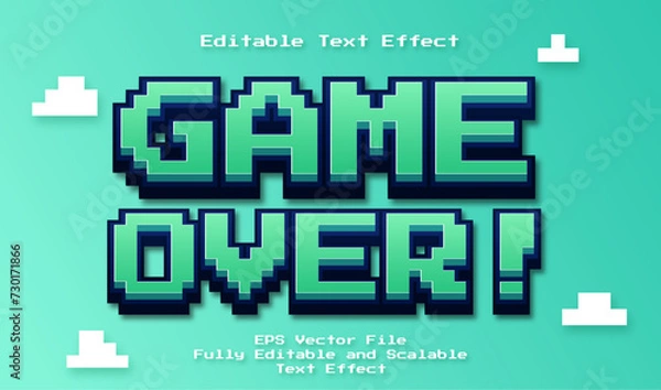 Obraz 3d game over editable text effect