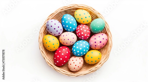 Obraz easter eggs in basket