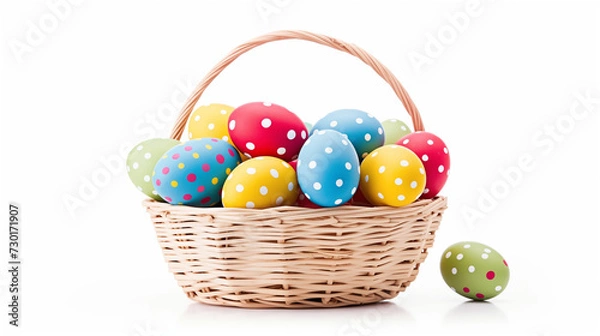 Obraz easter eggs in basket