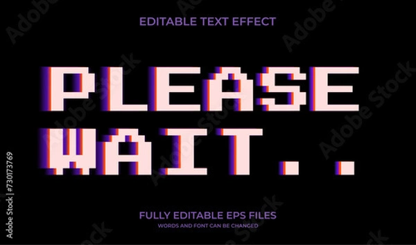 Obraz  rgb effect gradient blur pixel editable text effect
