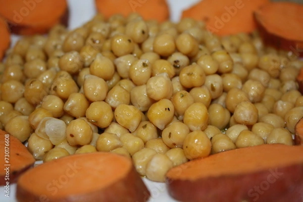 Obraz Batata e ceci  alimento unico