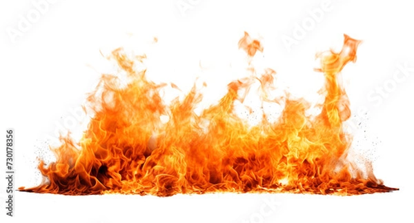 Fototapeta Fire Isolated on Transparent Background

