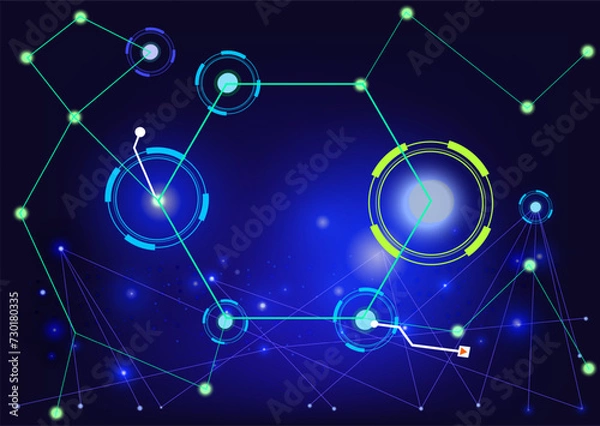 Obraz Abstract science and technology graphic design, technology concept